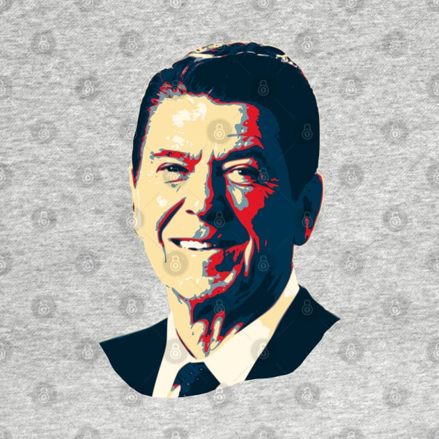 Ronald Reagan Smile Pop Art by Nerd_art